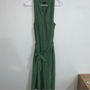 Ann Taylor green midi career dress M